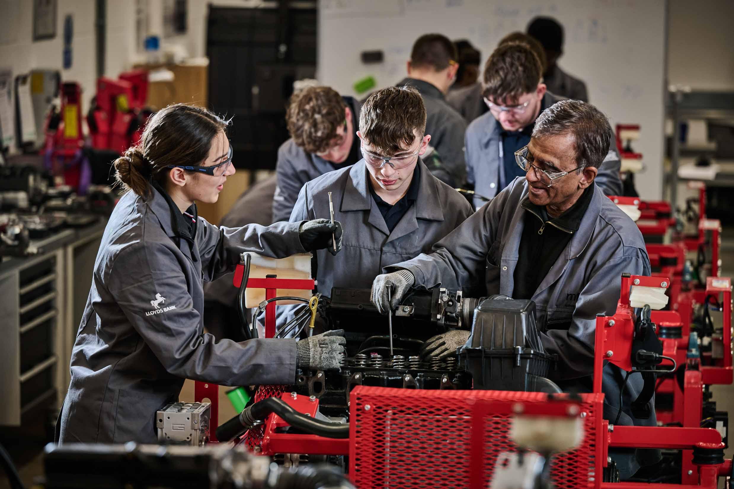 MTC apprentices learning on site